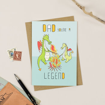 'Dad, You're A Legend' Greeting Card, 2 of 2