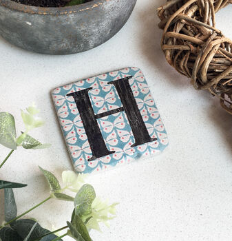 Vintage Style Initial Letter Coaster, 3 of 8
