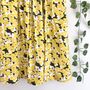 Yellow Floral Printed Cotton Midi Skirt, thumbnail 3 of 7