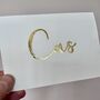 Handmade Gold Leaf Personalised Name Birthday Card, thumbnail 7 of 8