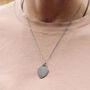 Fingerprint Padlock Heart Stainless Steel Necklace, thumbnail 1 of 6