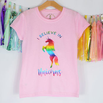 'I Believe In Unicorns' Personalised Kids T Shirt, 3 of 5