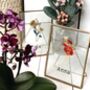 Personalised Birth Flower In A Frame Letter Box Gift, thumbnail 1 of 8