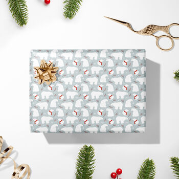 Polar Bear Luxury Christmas Wrapping Paper, 2 of 10
