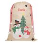 Personalised Children's Snowmen Christmas Gift Sack, thumbnail 2 of 5