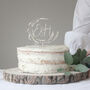 Personalised Floral Wooden Wedding Cake Topper, thumbnail 3 of 5