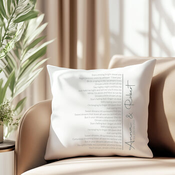 Personalised Wedding First Dance Song Cushion, 4 of 8