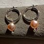 Pearls On Sterling Silver Hoop Earrings, thumbnail 4 of 6