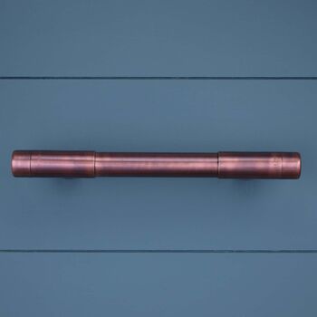 Aged Vintage Copper Pull Handle Thick Bodied, 5 of 5