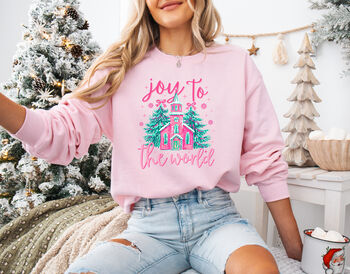 Joy To The World Colourful Christmas Jumper For Women, 4 of 7