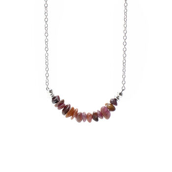 Natural Ruby Gemstone And Sterling Silver Necklace, 4 of 5