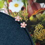 'Best Bud' Sterling Silver Enamel Flower Earrings, thumbnail 5 of 5