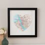 Personalised Location Liverpool Map Heart Print, thumbnail 1 of 4