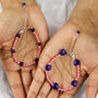 Mummy And Me Pink And Blue Hearts Bracelet, thumbnail 2 of 9
