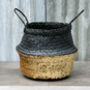 Black Sequin Dipped Seagrass Baskets, thumbnail 1 of 3