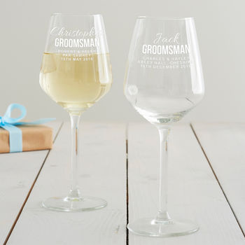 Personalised Groomsman Wedding Glass, 7 of 11