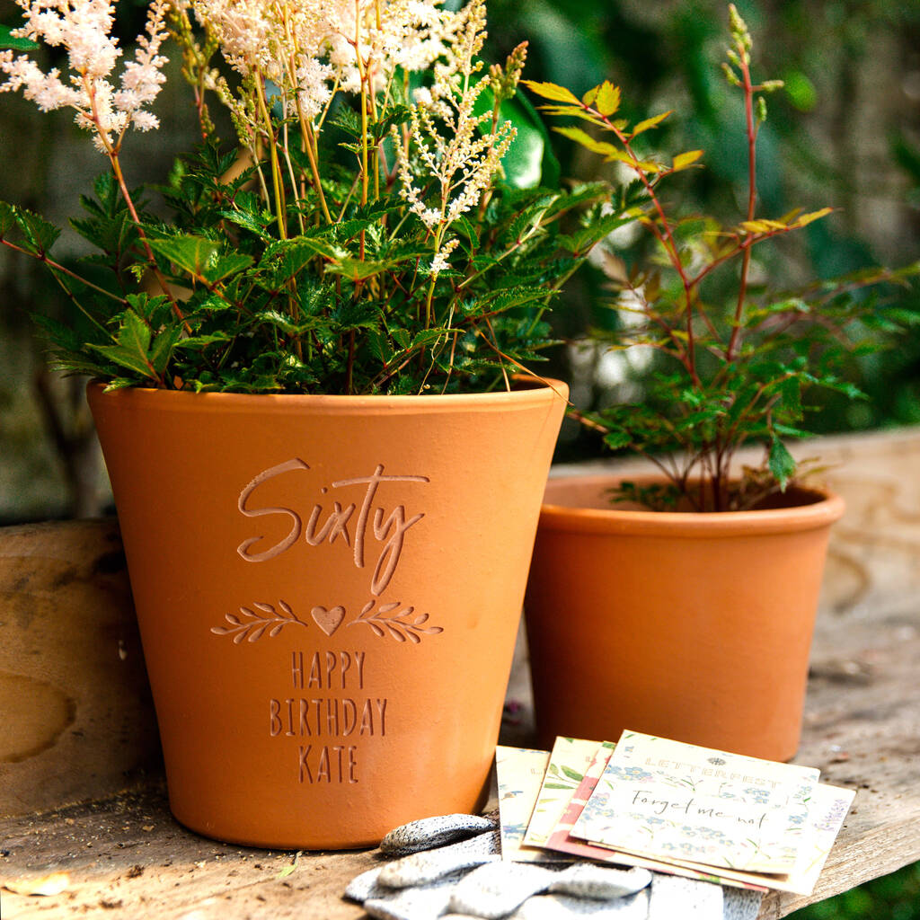 60th Birthday Personalised Plant Pot, 1 of 7