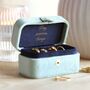 Moonrise Velvet Petite Travel Ring Box In Green, thumbnail 1 of 3