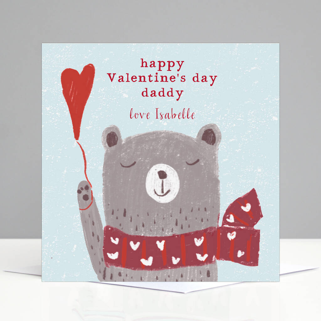 Personalised Daddy Valentine's Day Card By Molly Moo Designs