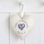 Personalised Linen 4th Wedding Anniversary Heart Gift, thumbnail 10 of 10