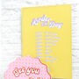 Pastel Retro Acid Yellow Order Of The Day, thumbnail 4 of 5