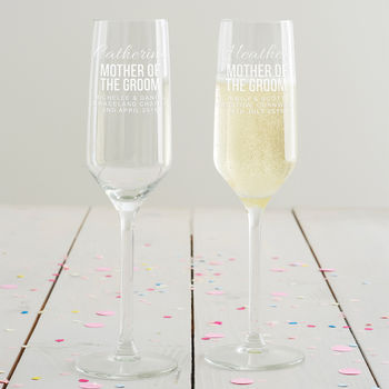 Personalised Mother Of The Groom Wedding Glass, 6 of 8