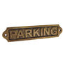 Custom Parking Brass Plaque With Vintage Finish, thumbnail 1 of 12