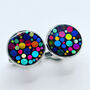 Cufflinks Disco Festive Sparkly Hand Made 16mm, thumbnail 1 of 10