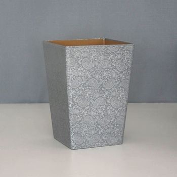 Recycled Paisley Waste Paper Bin, 6 of 8