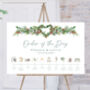 Christmas Wedding Order Of Events Sign, thumbnail 1 of 9