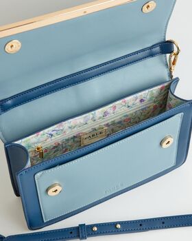 Embroidered Kingfisher Blue Cross Body Bag, 7 of 7
