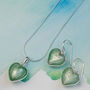 Heart Necklace And Earring Set In Murano Glass, thumbnail 11 of 12