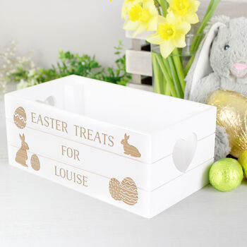 Personalised Easter Bunny Engraved Crate, 2 of 3