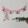 Bunting Personalised Pink Felt Butterfly Wall Decor, thumbnail 1 of 11