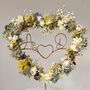Customised Initials Dried Flower Heart Cake Topper, thumbnail 4 of 9