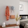 Wall Mounted Coat Rack With Four Tri Hooks, thumbnail 1 of 7