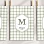 Personalised Sage Gingham Art Print, thumbnail 3 of 6