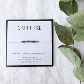 Sapphire Silk Bracelet September Birthstone, 4 of 5