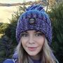 Blue Gradient Reflective Super Bobble Hat, thumbnail 6 of 7