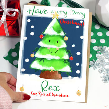 Personalised Festive Tree Christmas Card, 6 of 10