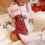 Personalised Red Tartan Christmas Stocking, thumbnail 1 of 5