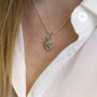 Sterling Silver Heart And Hoop Necklace, thumbnail 1 of 4