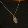 Hamsa Hand Gold Plated And Silver Plated Necklace, thumbnail 3 of 3