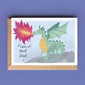 Dragon Flamin' Best Dad, Daddy Or Grandad Card, 2 of 4