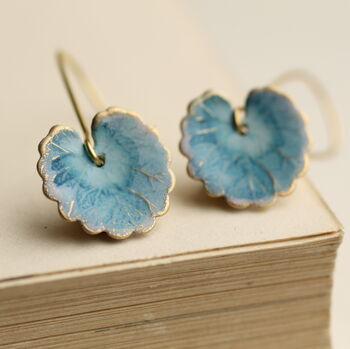 Blue Leaf Earrings, 8 of 12