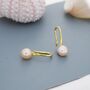Genuine Pink Freshwater Pearl Hook Earrings, thumbnail 4 of 12