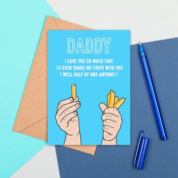 Large Size Chip Loving Dad/Daddy Card, 3 of 4