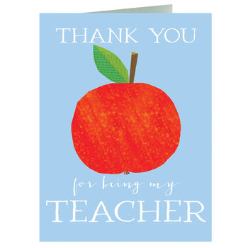 Mini Thank You Teacher Apple Card, 2 of 4