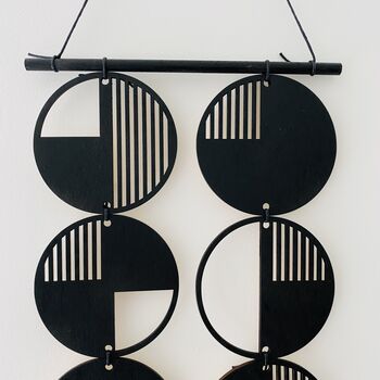 Black Laser Cut Plywood Contemporary Art, 5 of 6