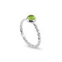 August Birthstone Ring With Peridot In Silver, thumbnail 1 of 3